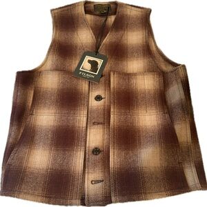 Filson mackinaw wool vest brown/tan ombre